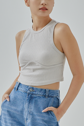 Dannie Ribbed Contour Tank Top